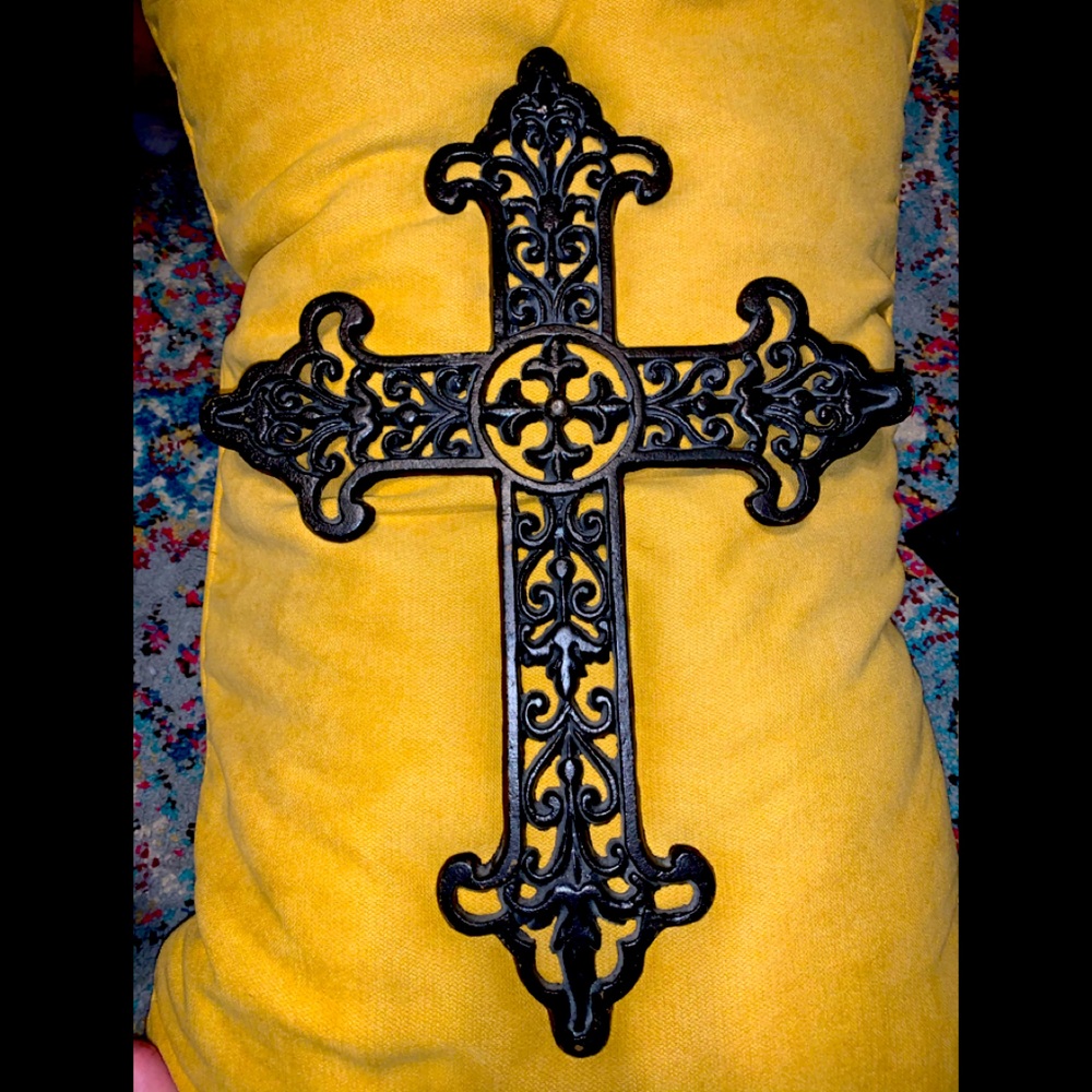 Black Wrought Iron Cross